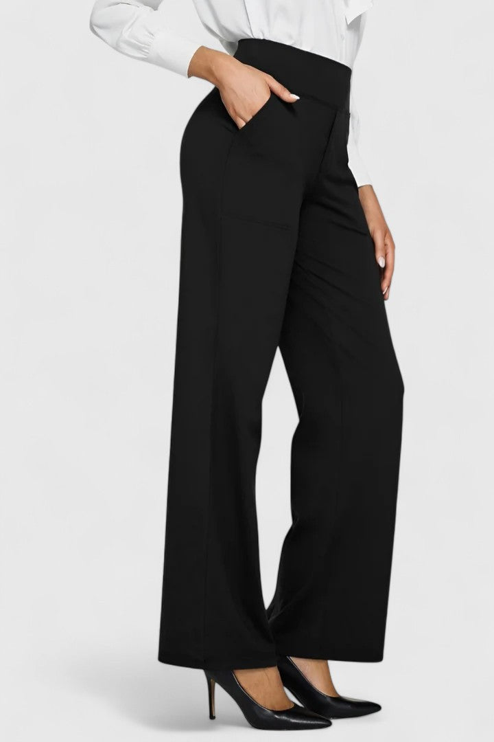 HILARY | Straight-leg pants with wide waistband