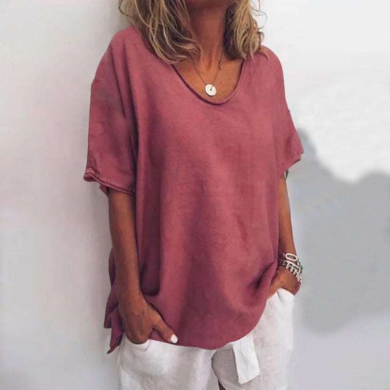 CAMILA | Loose-fit top with relaxed crew neckline