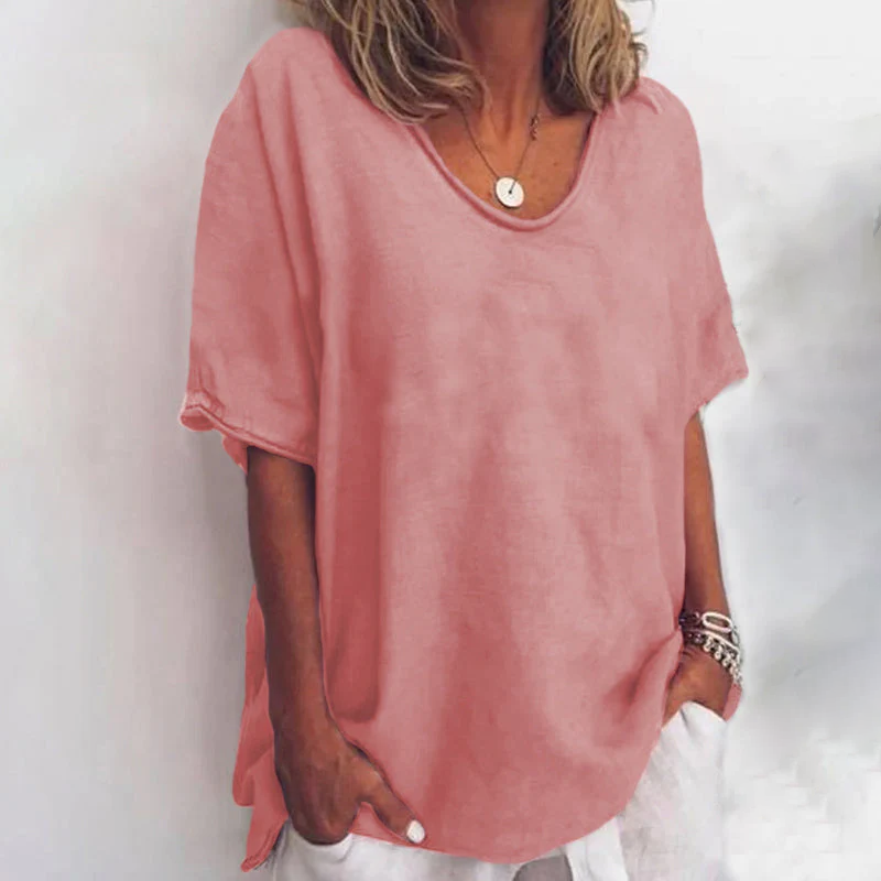 CAMILA | Loose-fit top with relaxed crew neckline