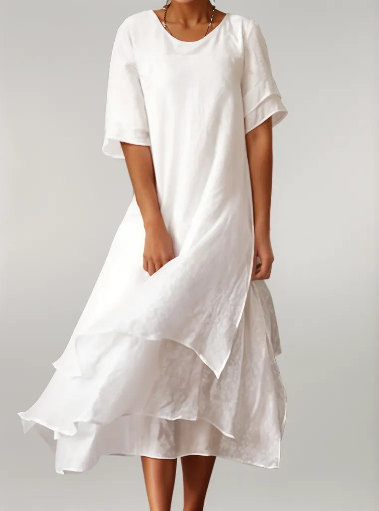 ELOISE | Flowing long dress with round neckline