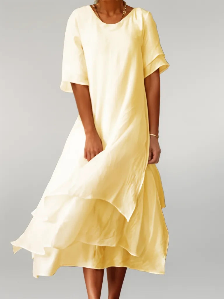 ELOISE | Flowing long dress with round neckline