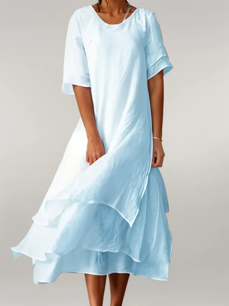 ELOISE | Flowing long dress with round neckline