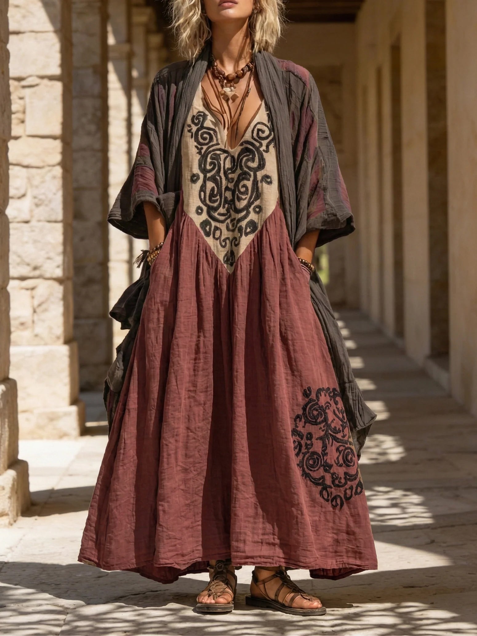 FRANKIE | Relaxed two-piece set with maxi dress
