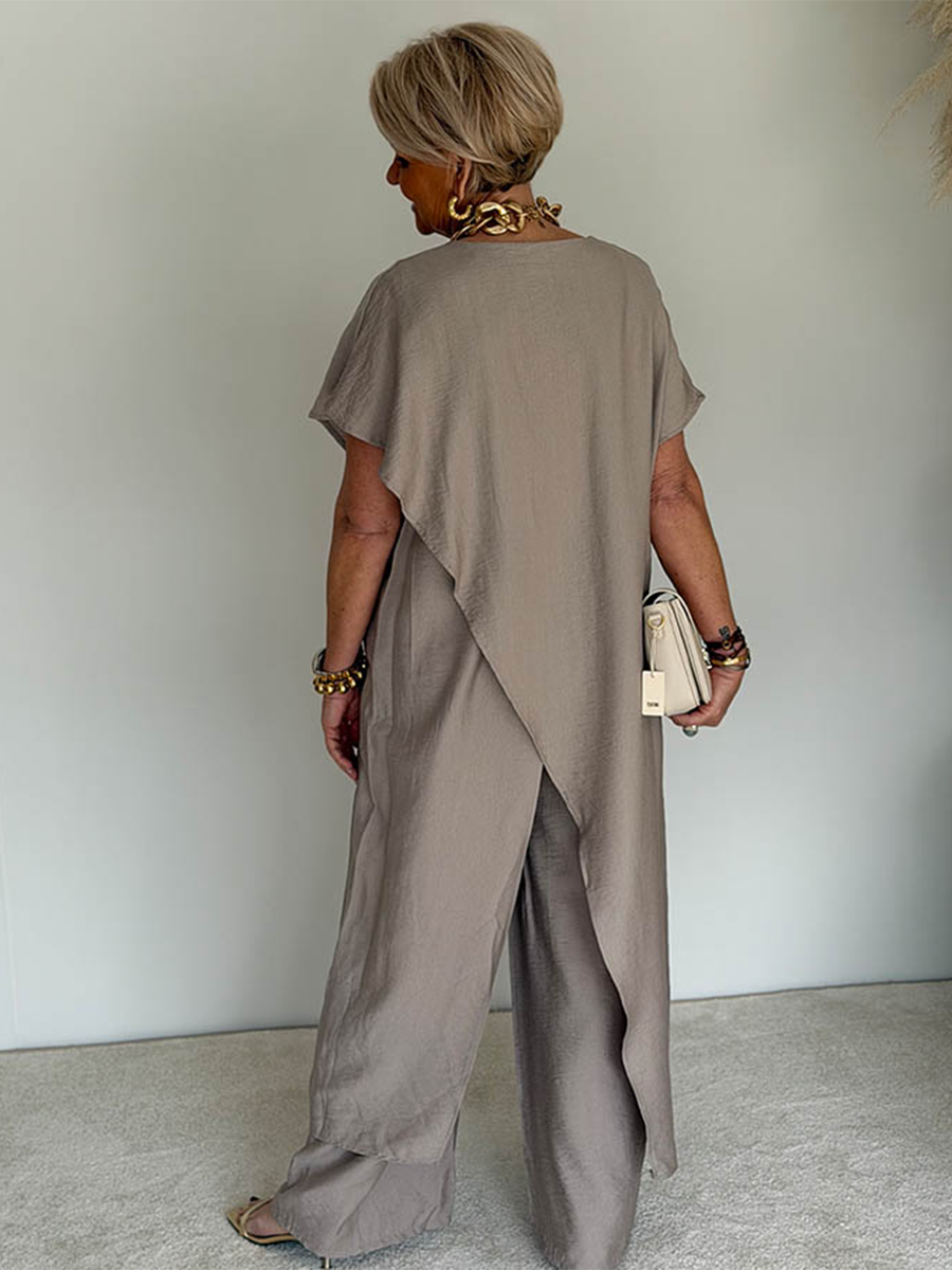 FRANKIE | Asymmetric two-piece set for weekend wear