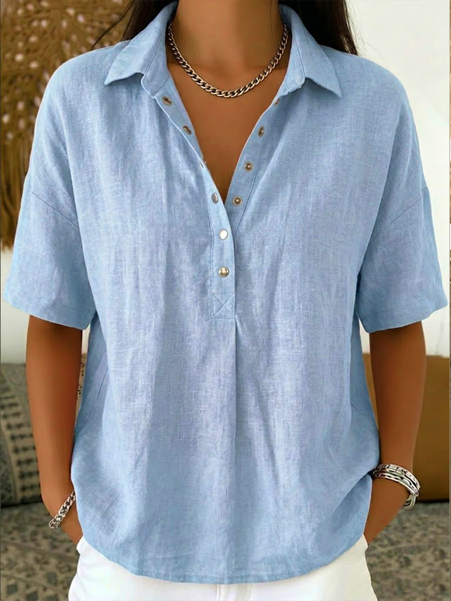 BILLIE | Relaxed polo shirt with short sleeves