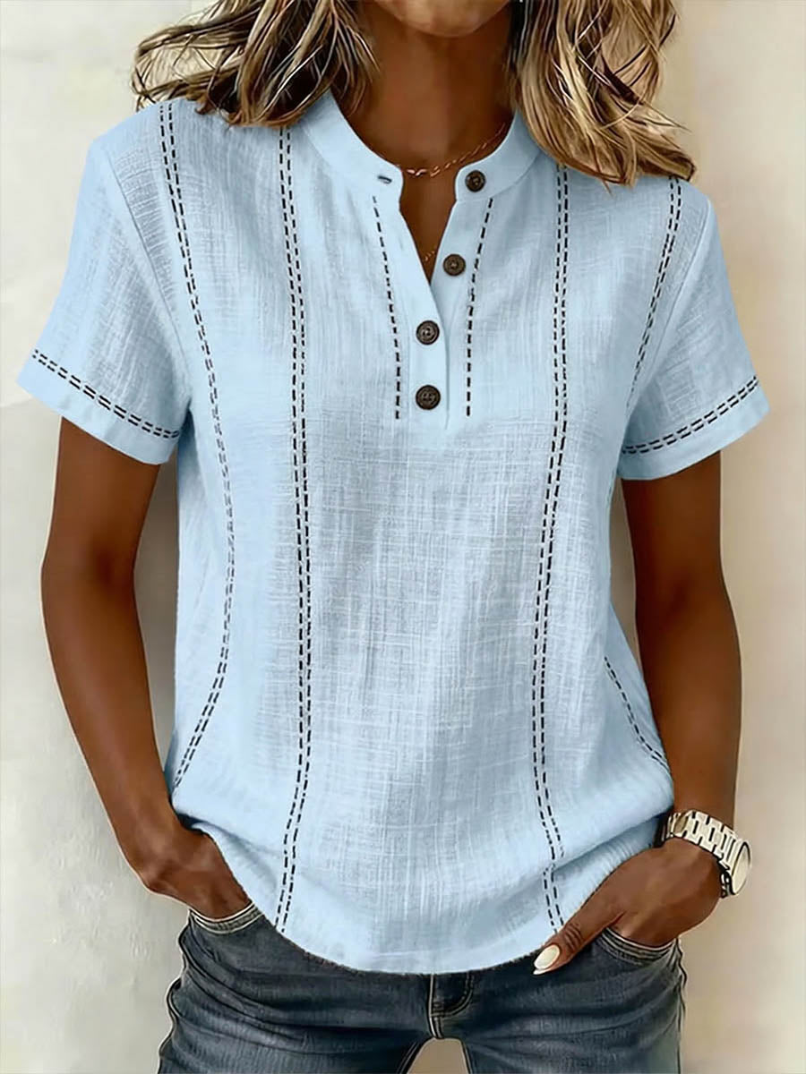 DAISY | V-neck top with relaxed fit