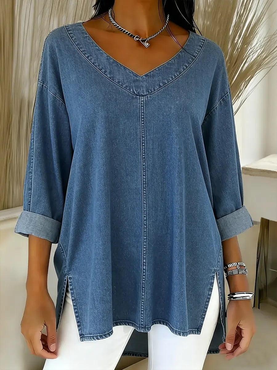 LUCY | Knit top with structured collar