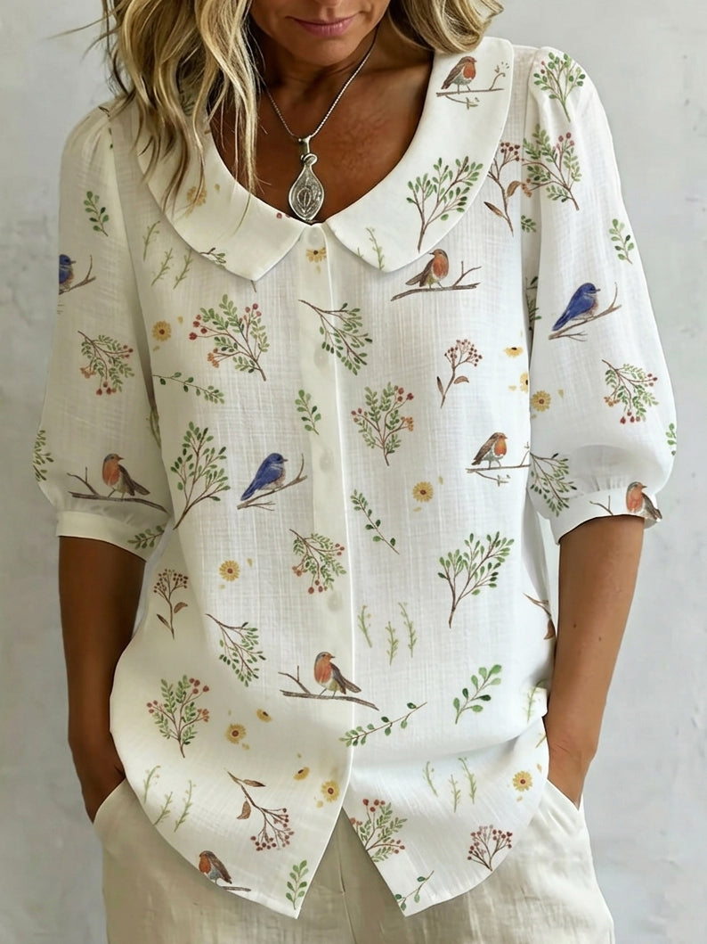 EDEN | Peter Pan collar shirt for weekend wear