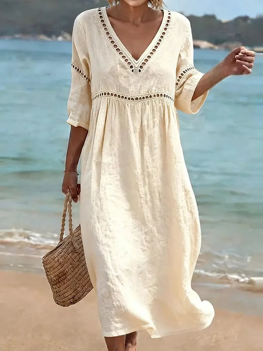 DAISY | V-neck dress with side pockets