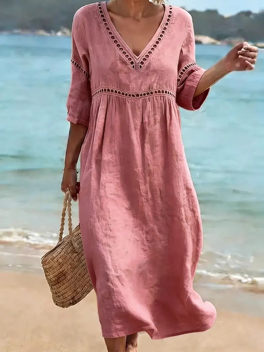 DAISY | V-neck dress with side pockets