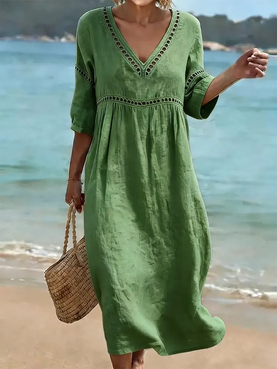 DAISY | V-neck dress with side pockets