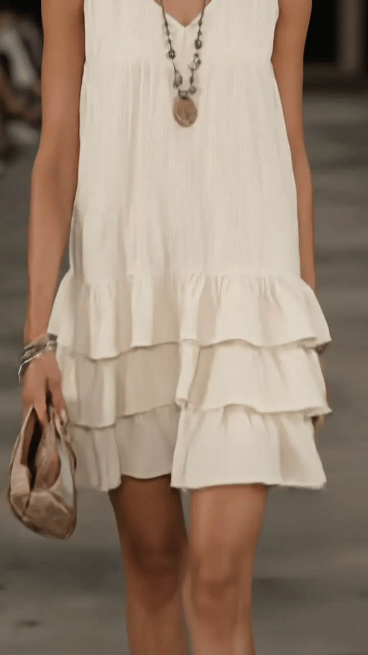 EDEN | V-neck sleeveless dress with side pockets