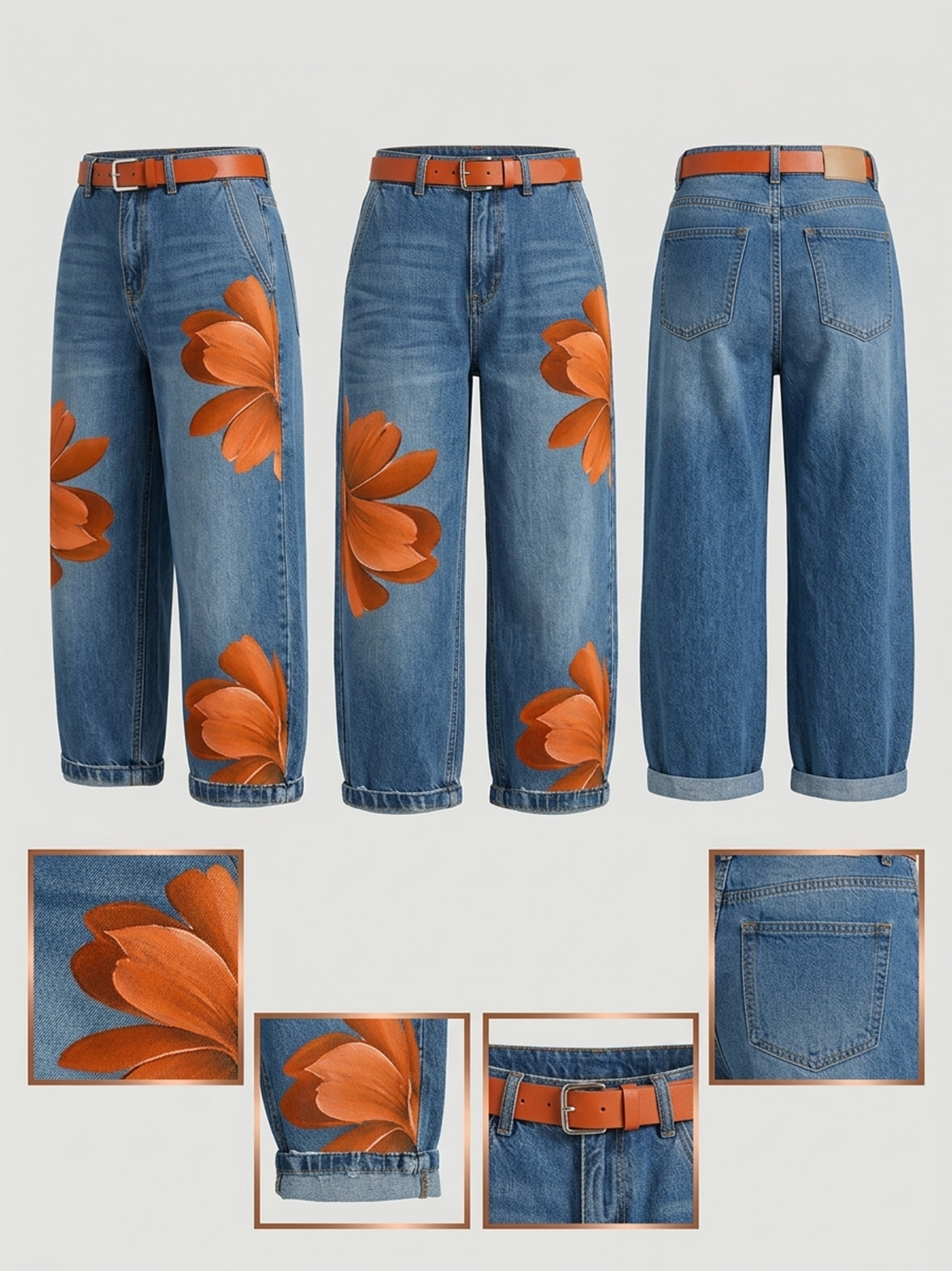 REMI | Everyday jeans with artistic red print