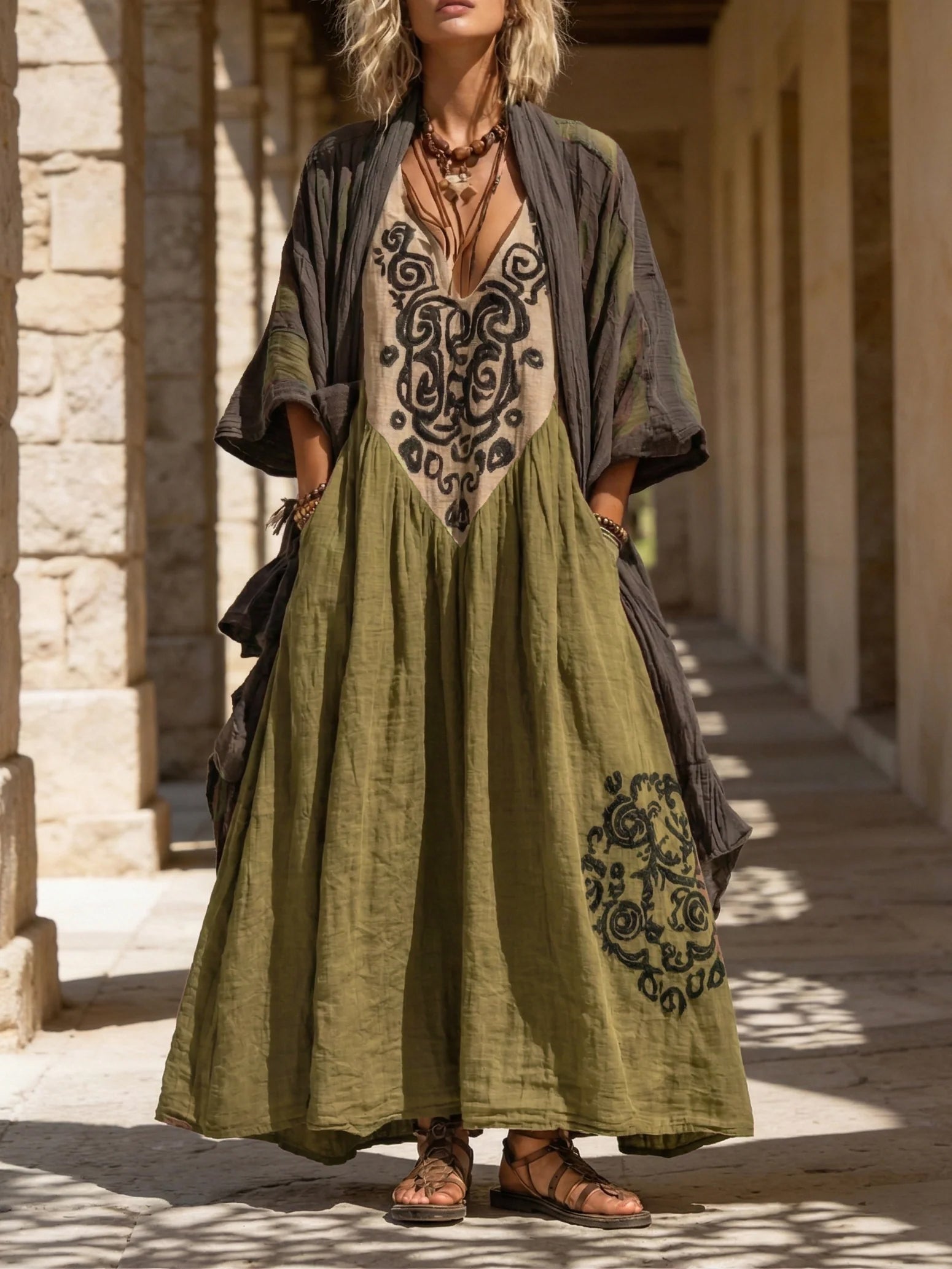 FRANKIE | Relaxed two-piece set with maxi dress