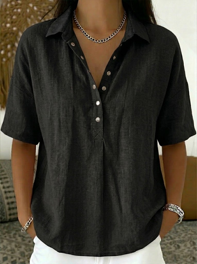 BILLIE | Relaxed polo shirt with short sleeves
