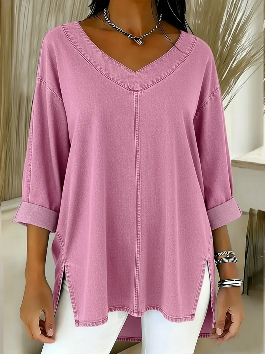 LUCY | Knit top with structured collar