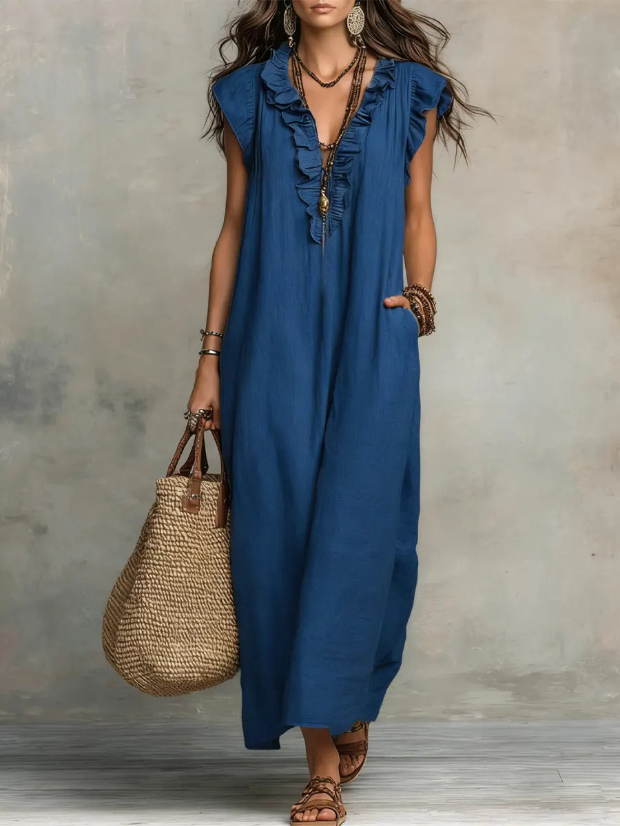 DAISY | Sleeveless dress with ruffle details