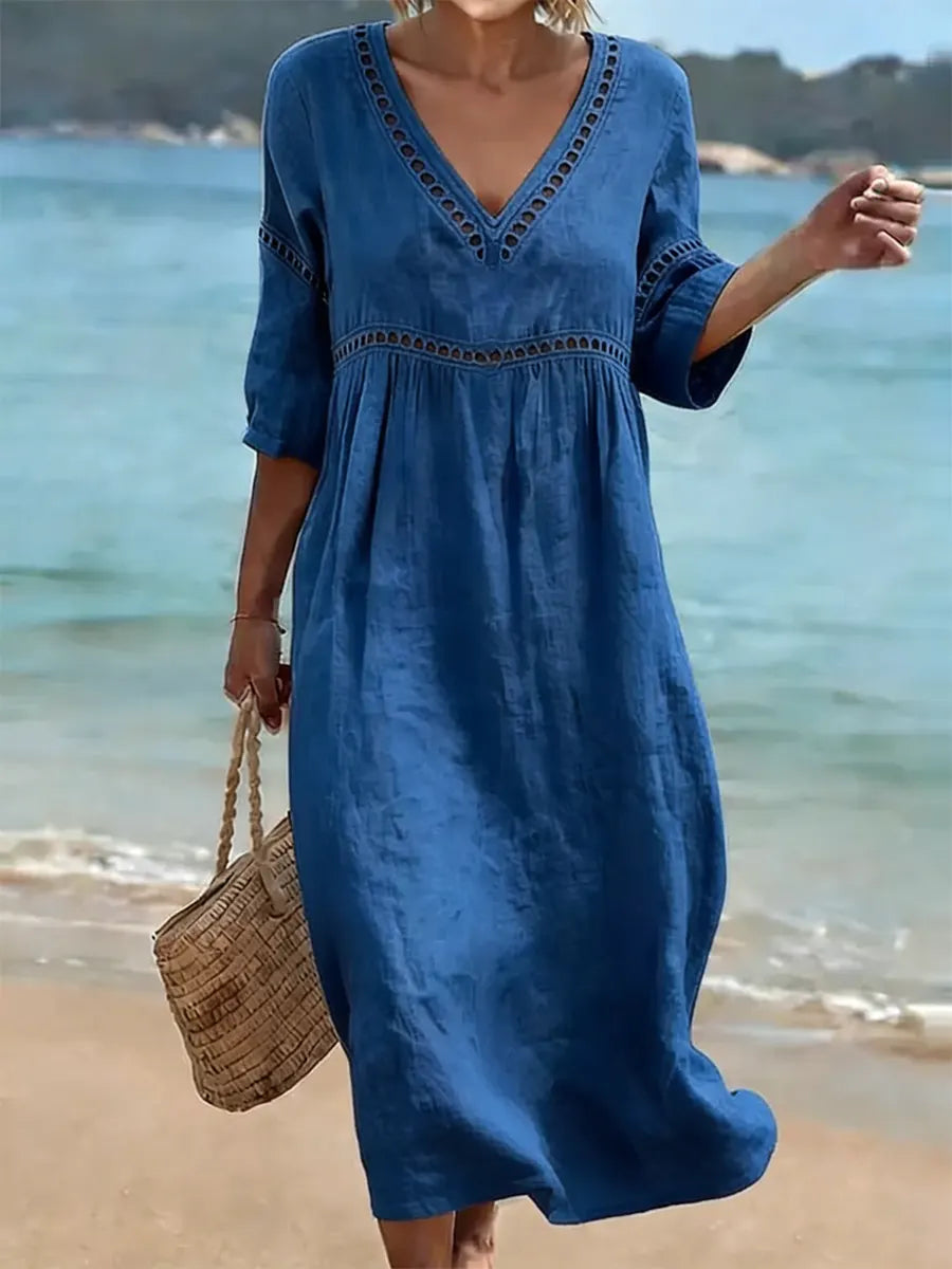 DAISY | V-neck dress with side pockets