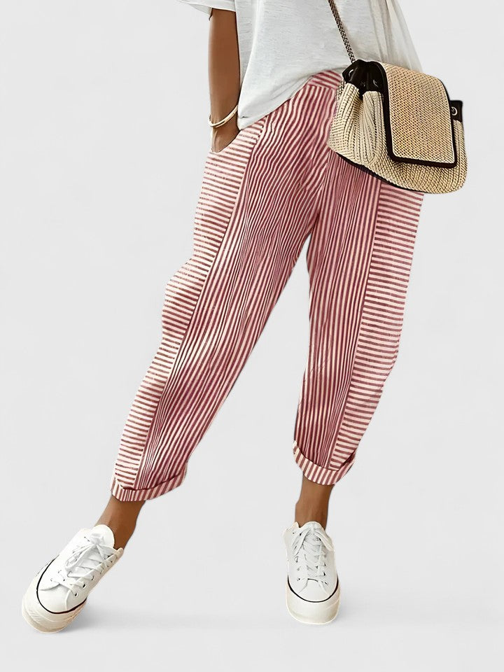 ELVIRA | Soft-touch pants with stretch waistband