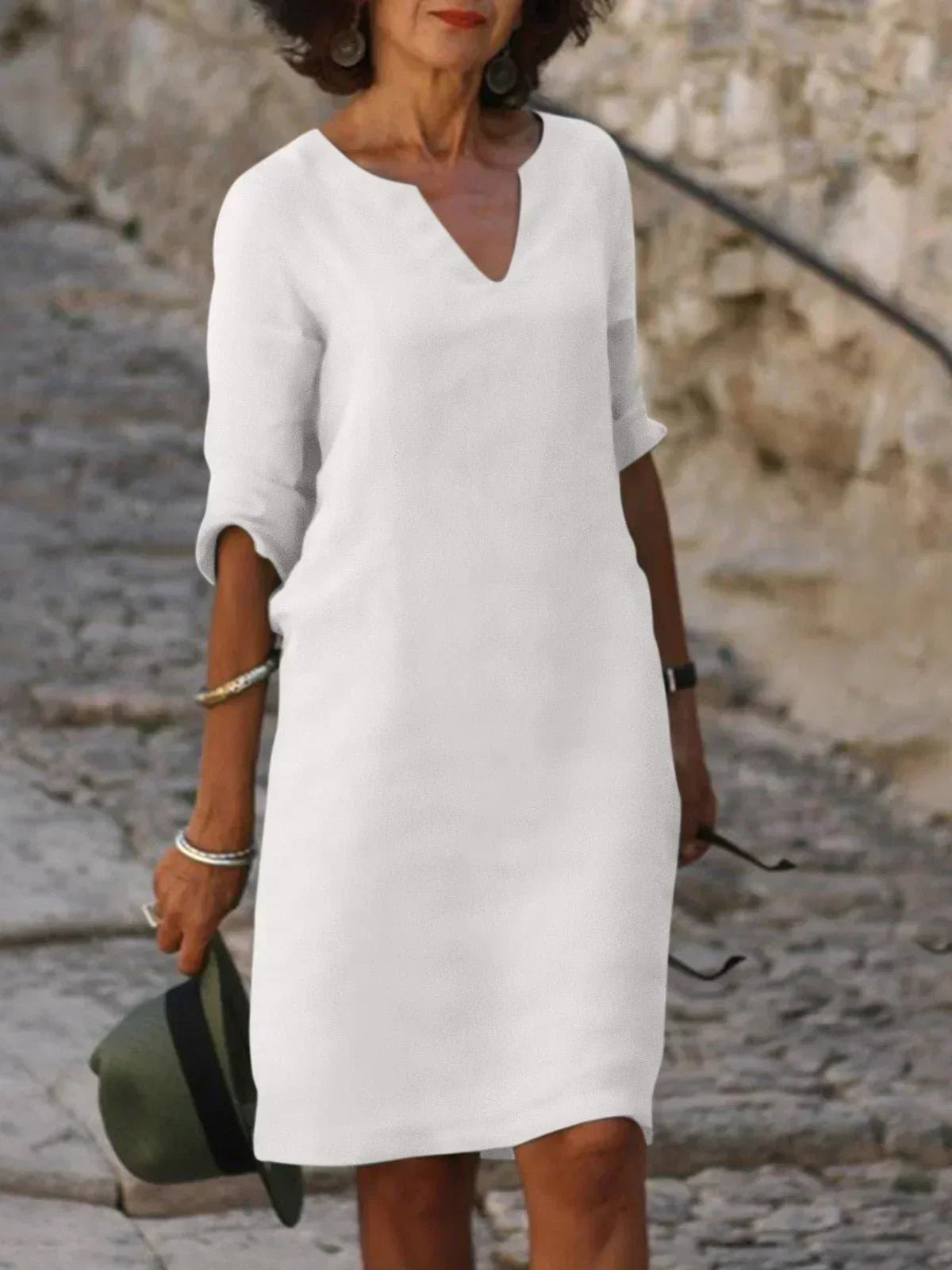AMELIA | Midi dress with softly shaped waist
