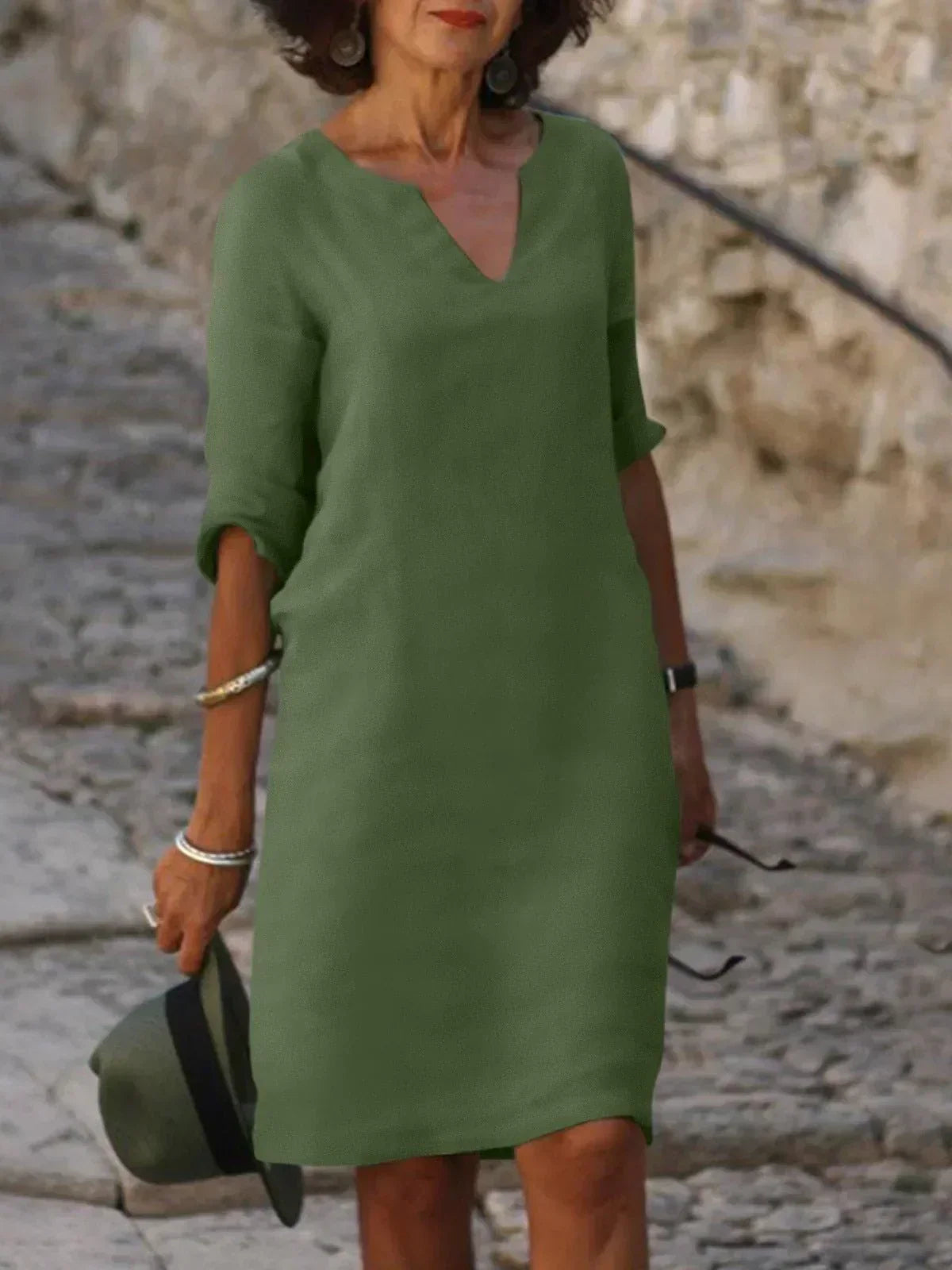 AMELIA | Midi dress with softly shaped waist