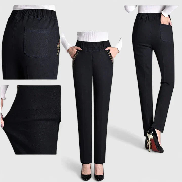 FLORALYSSA | Everyday pants with elastic waist