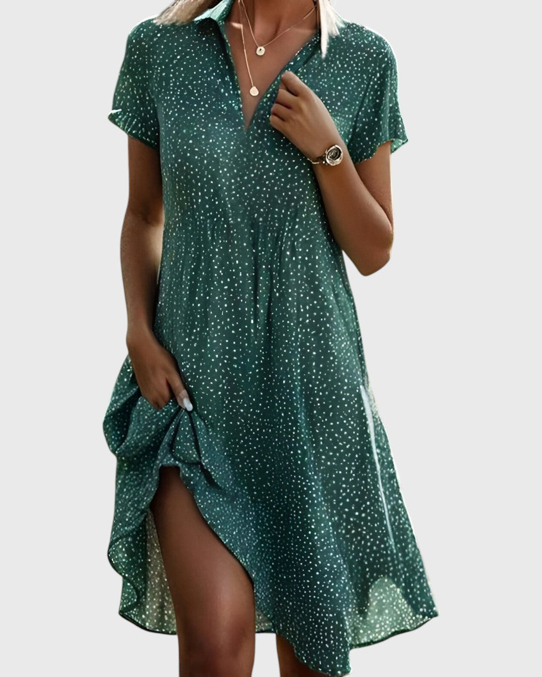 AVA | Relaxed V-neck dress with all-day ease