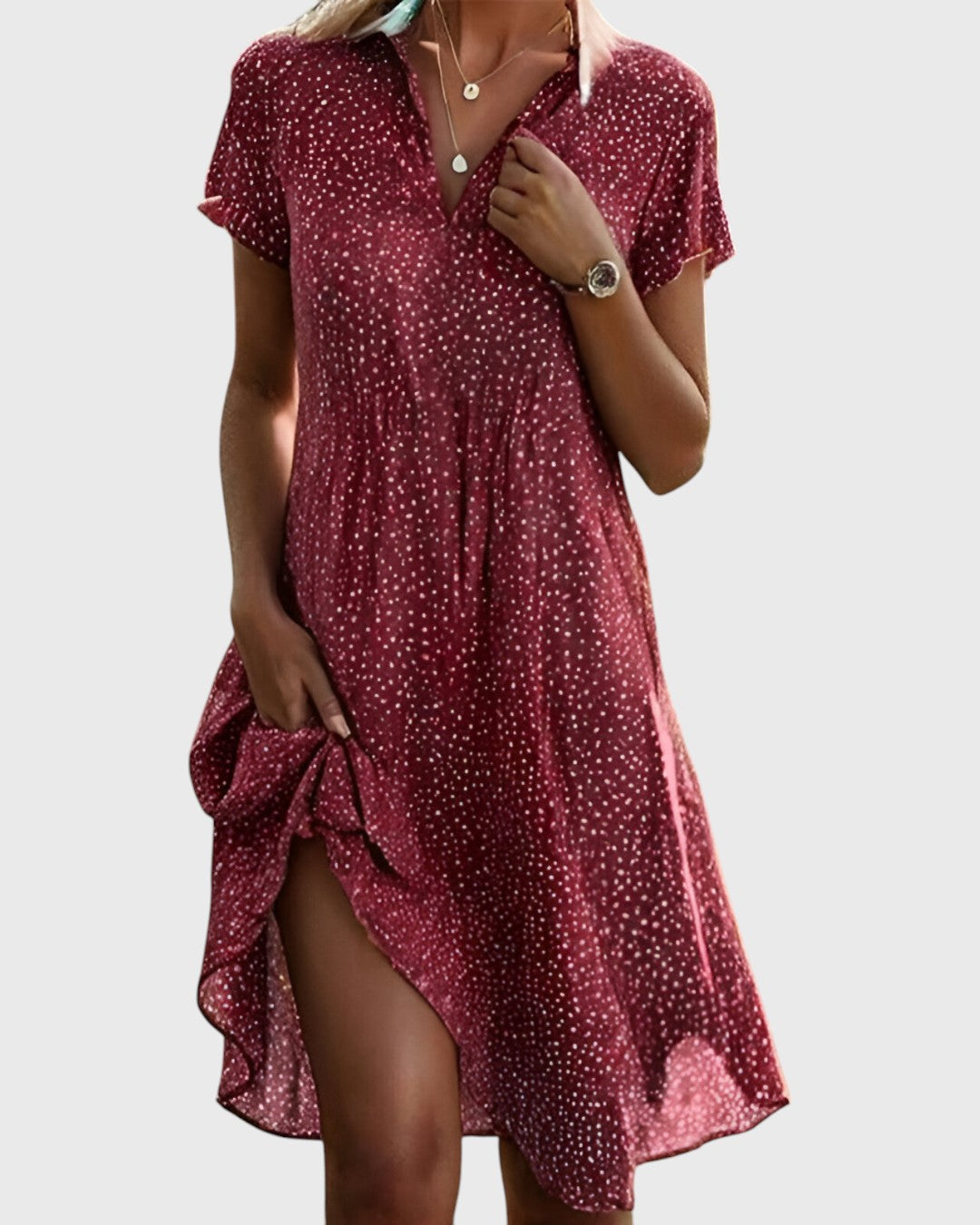 AVA | Relaxed V-neck dress with all-day ease